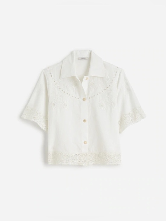 Madewell Tops - NWT Madewell Embroidered Lace Button-Up Shirt